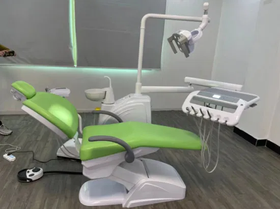 Aprobación CE, fabricante de sillón dental de alta calidad, precios de unidad de sillón dental con 8 bombillas de luz LED Lt